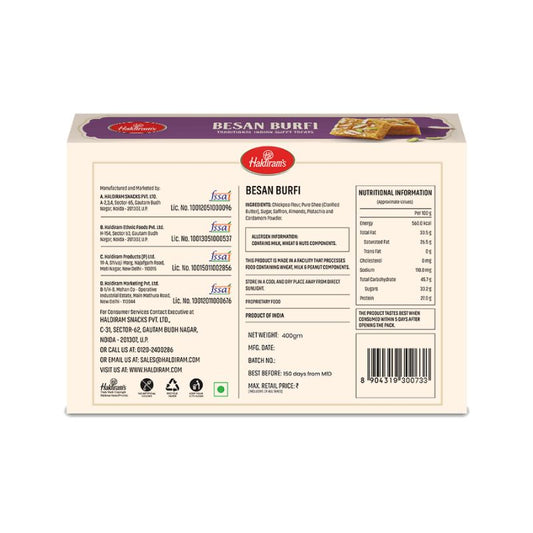 Haldiram's Besan Burfi 300g