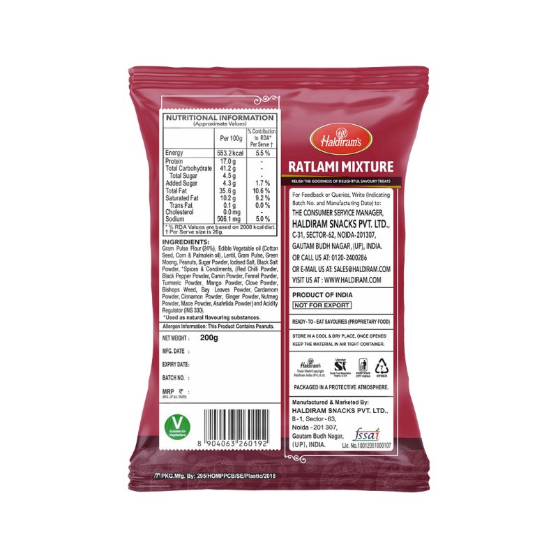 Haldiram's Ratlami Mixture 200g