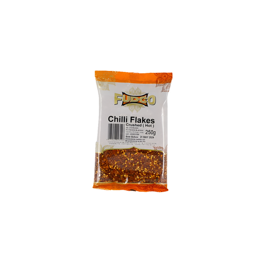 FUDCO CRUSHED CHILLI FLAKES (HOT) 250gms