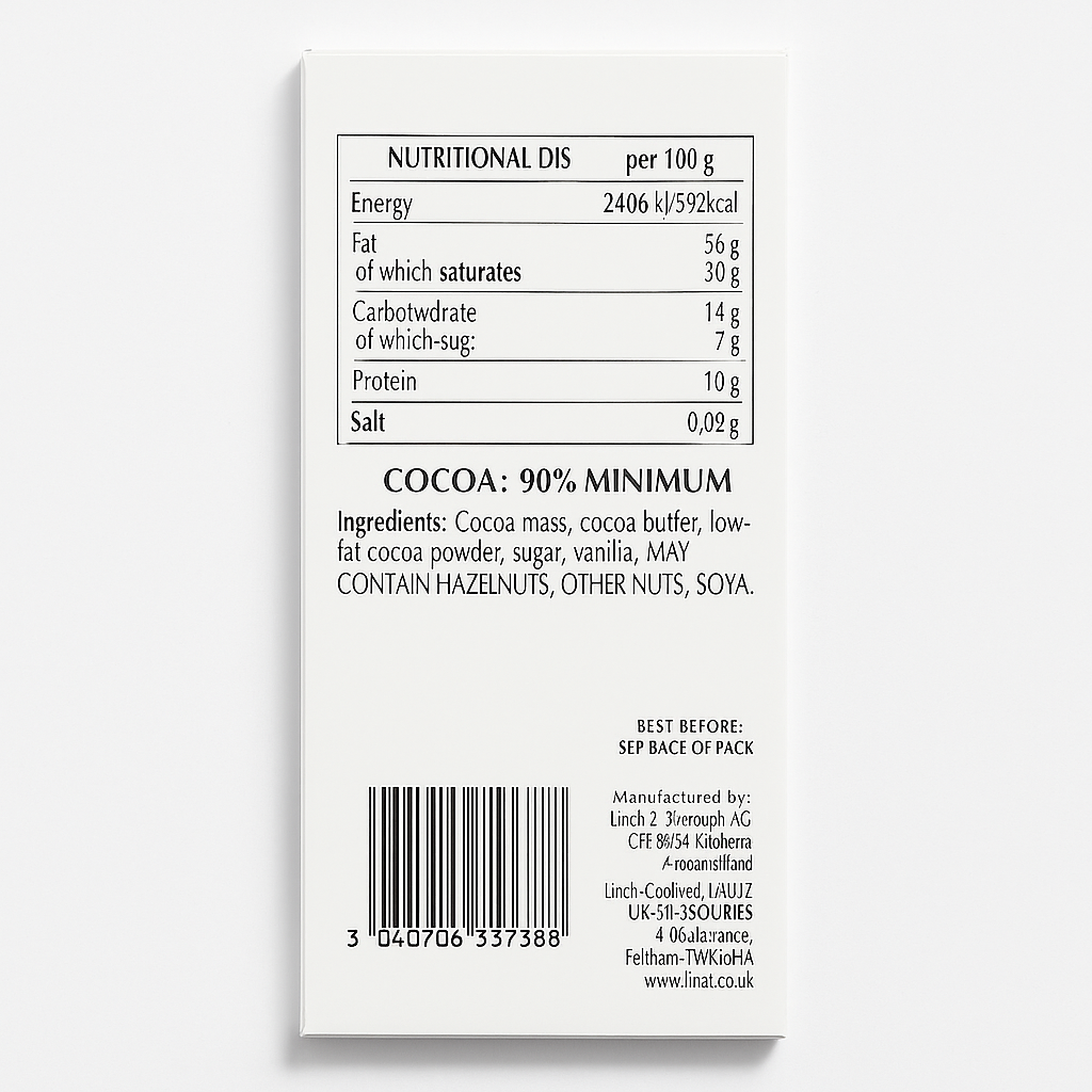 Lindt Excellence Dark 90 % Cocoa 100 g